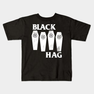 Black Hag - Witch - Occult Goth - Distressed Kids T-Shirt